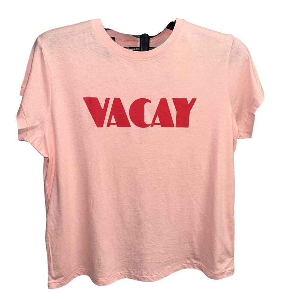 Universal Thread VACAY Graphic Tee Women’s Medium Pastel Pink Oversized NWT